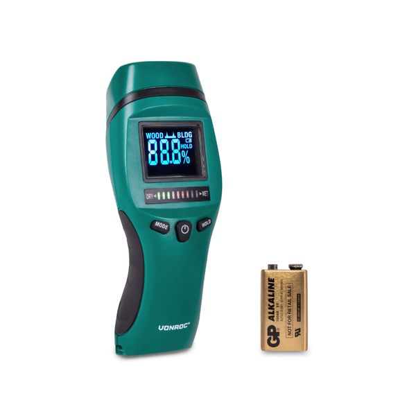 VONROC PRO Moisture Meter | High Contrast LCD