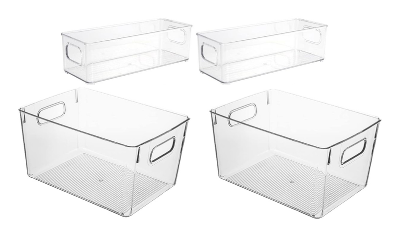4 Stackable Storage Containers
