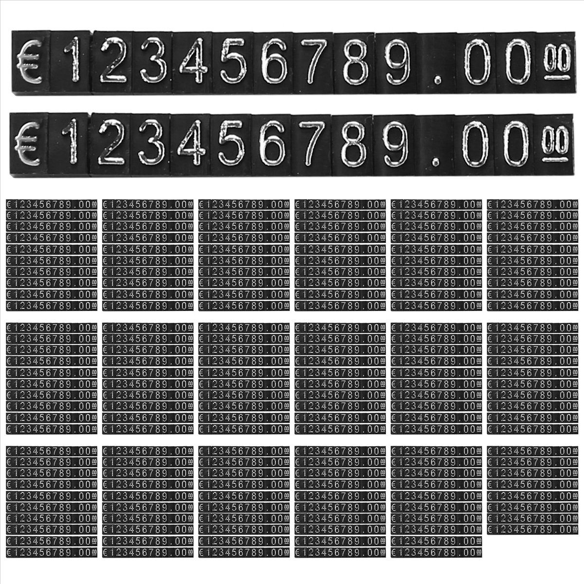 180Sets Plastic Cubes Price Display Tags Adjustable Number Label | Shop ...