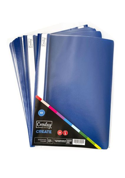 Croxley Quotation Folder Navy Blue Pack of 12's
