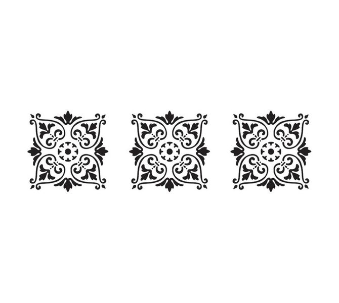3 Square Filigree Stencil (280 x 80mm)