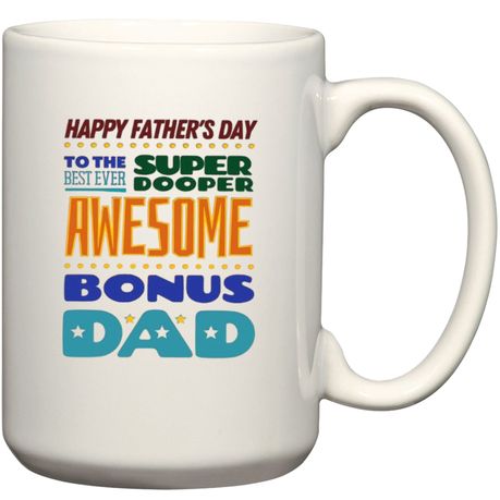 Coffee Cup Dear Bonus Dad Mug Happy Father's Day Awesome Bonus Dad