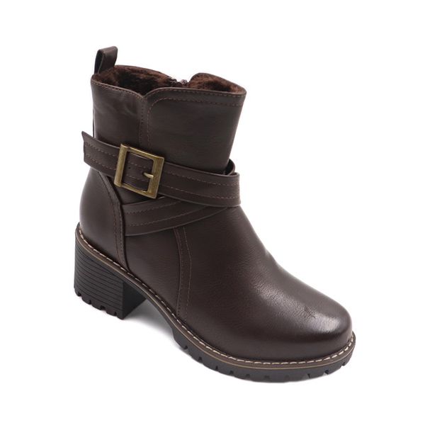 Ladies Side-Strap Detail Ankle Boot