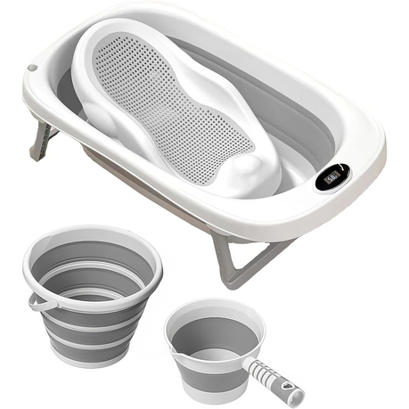 New Born/Toddler Folding Bathtub Set 3Piece Image