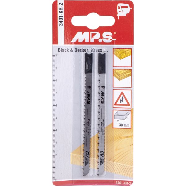 Mps - Jigsaw Blade - 2 Piece - Cross Ground - Tapered - 100mm - 6 Pack