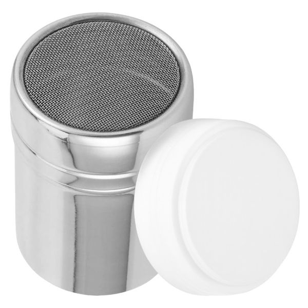 Stainless Steel Flour Sifter With Lid - Silver