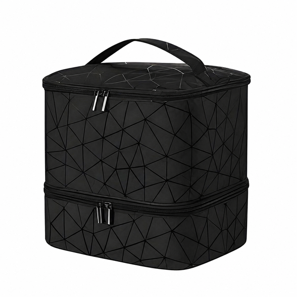 Bestby - Double Layer Nail Polish Organizer Cosmetic Bag Make Up Travel Bag