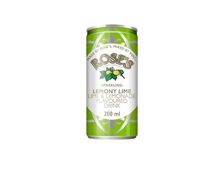 Roses Lemony Lime Flavoured Soft Drink 24 x 200ml