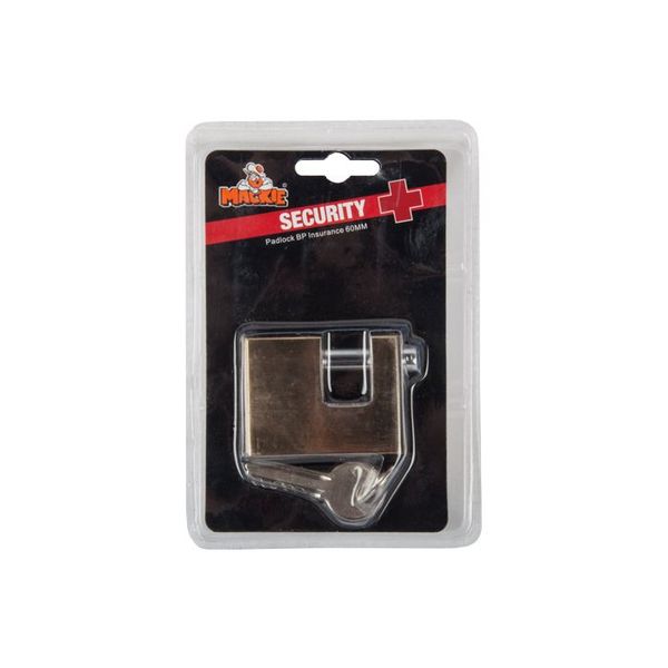 Mackie - Insurance Lock Security Brass 60mm - 2 Pack