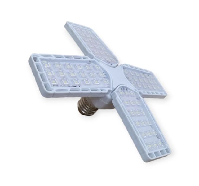 White FA-04 E27 Foldable with 4 Leaf Bulb light