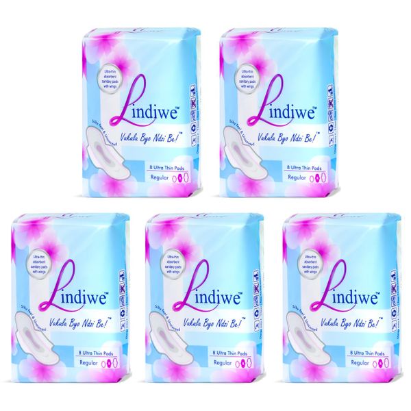 Lindiwe Sanitary Pads Ultra thin 5 Packs x 8 Pads