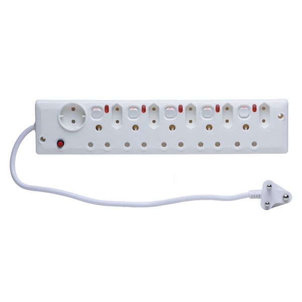 P-11B ,11 Way Multi Plug with 5 illuminated Switches