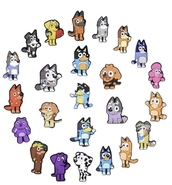 Bluey Shoe Charms 24 - Bluey, Bingo &amp; friends