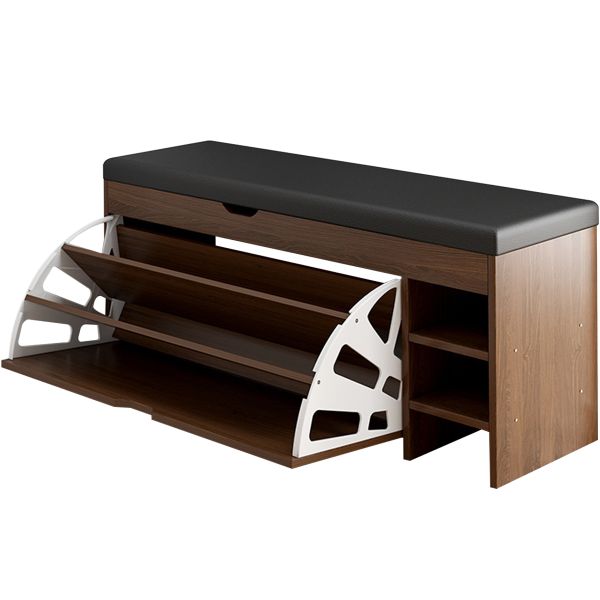 80cm Shoe Rack Bench Tipping bucket Shoe Storage Bench with Storage Shelves