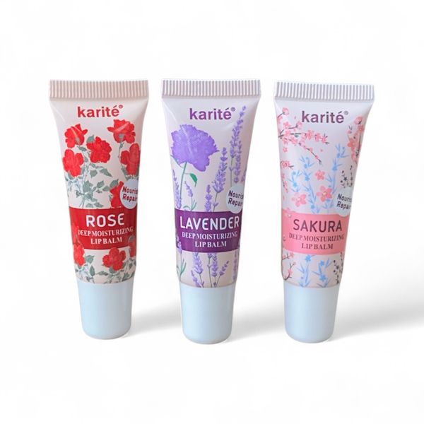 Karite 24h Floral Moisturzing Lip Gloss Balm Trio
