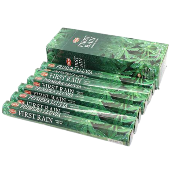HEM First Rain Incense Sticks (6 Packs of 20 Sticks Each)