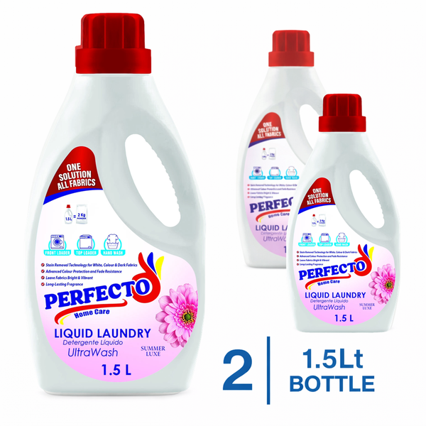 2 Pack | Liquid Laundry Detergent | 1.5Lt | Summer Luxe | Perfecto