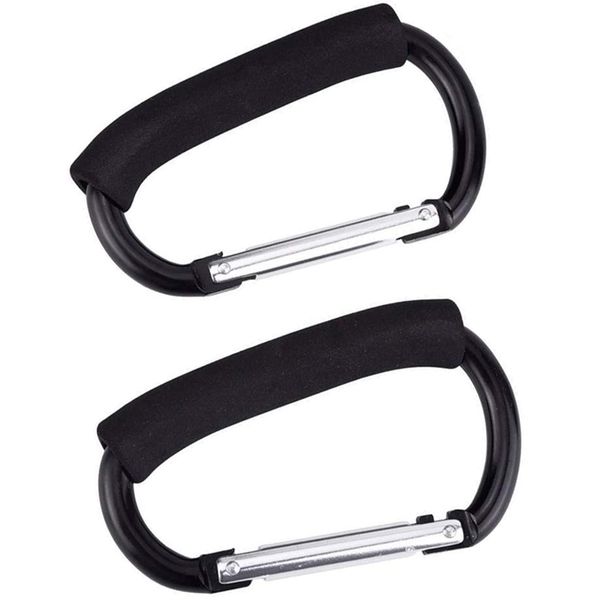 2 Pieces Large Stroller Hook for Mommy, Carabiner Stroller Hook Organizer