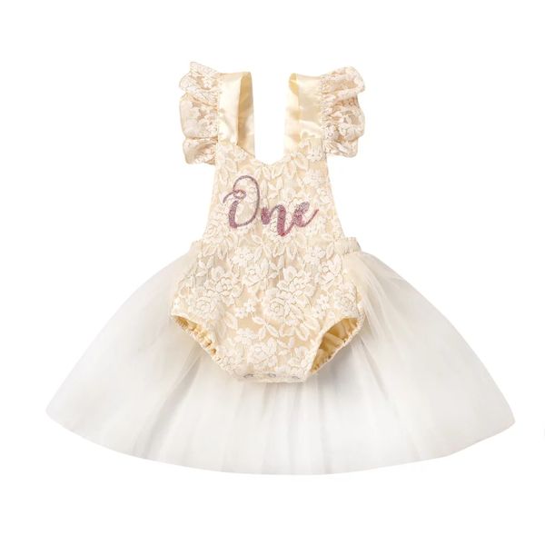 1st Birthday Lace Romper
