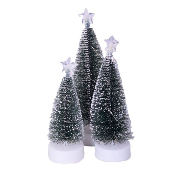 3 Piece Christmas Tree Set with LED Lights