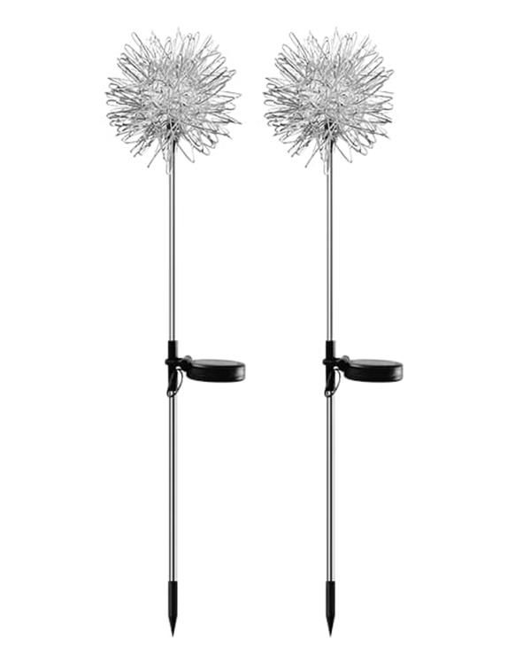 Bxaolu Solar Lights Outdoor Garden Decor, 7 Heads Solar-Powered Stake