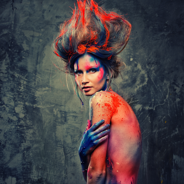 Canvas Wall Art - 1000 x 1000 - Artistic Beauty: Woman in Color