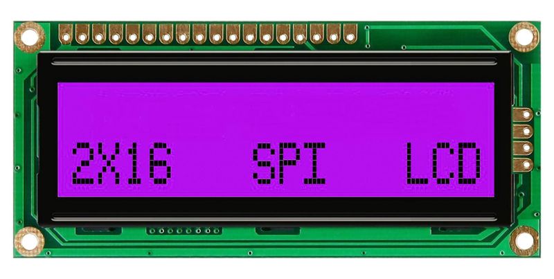 Midas (MD21605G6W1-FPTLRGBS) Alphanumeric LCD, 16 x 2, Black on RGB, 5V
