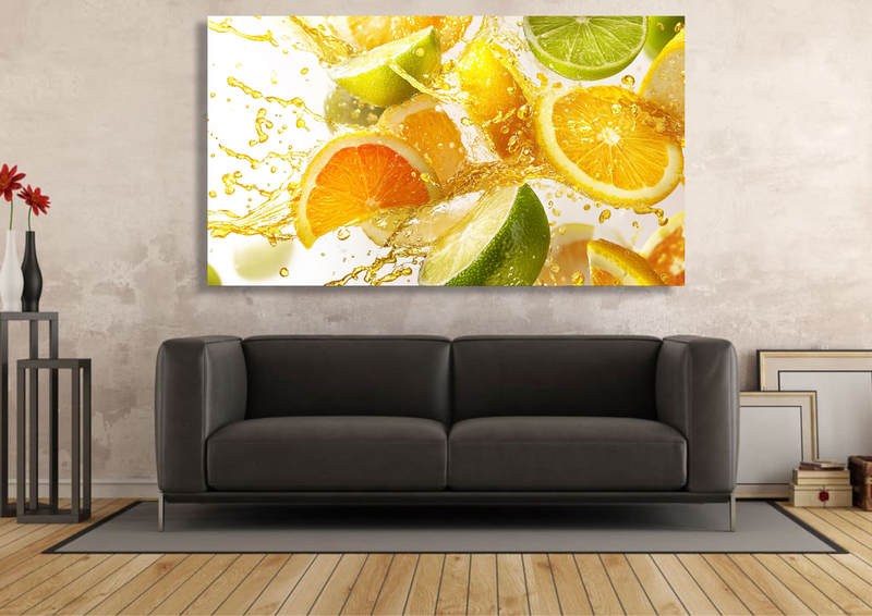 Canvas Wall Art - Vibrant Citrus Splash - IM1324
