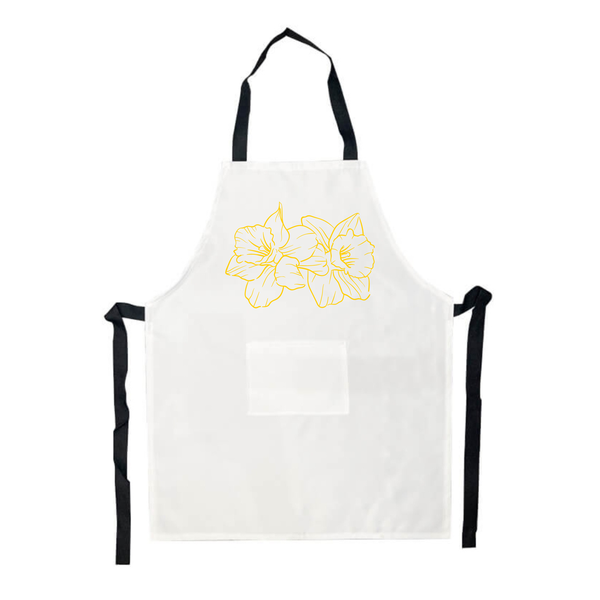Gold Glitter Flower Printed Aprons