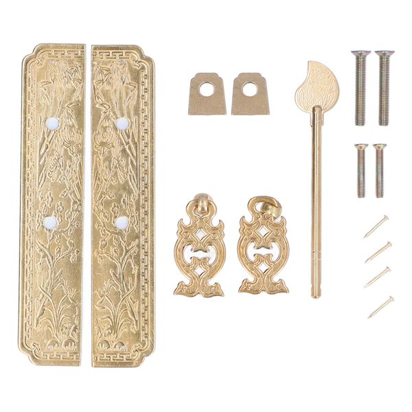 Elegant Brass Botanical-Pattern Cabinet Handles for Dressers