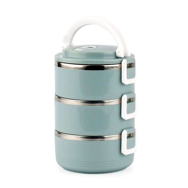 Stainless Steel Portable Thermal Insulated Triple Layer Lunch Box