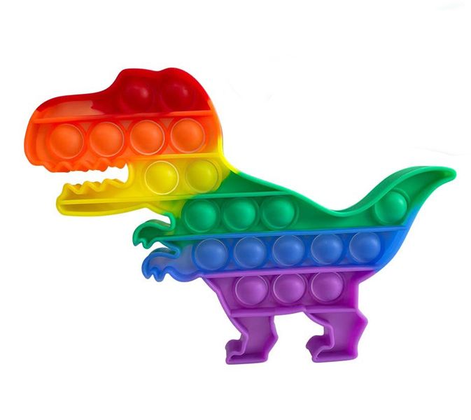 Push Pop It Bubble Silicone Sensory Fidget Toy Stress Relief Game- Dino