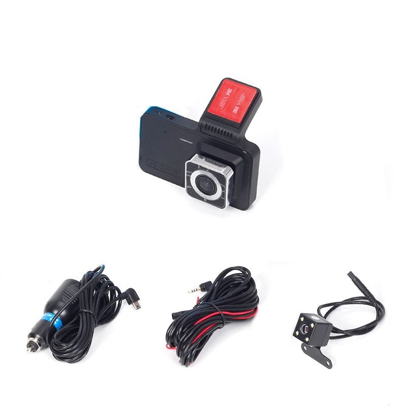 Driving Recorder,Free 32G TF Card Car Monitoring,With 4-Inch Screen - Black