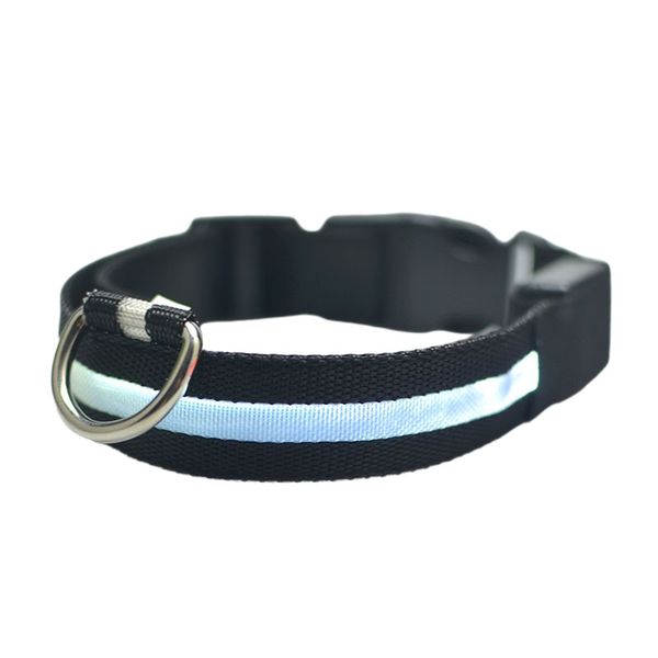 Pet Luminous Collar Anti-lost Dog Collar at Night White Rechargeable XL