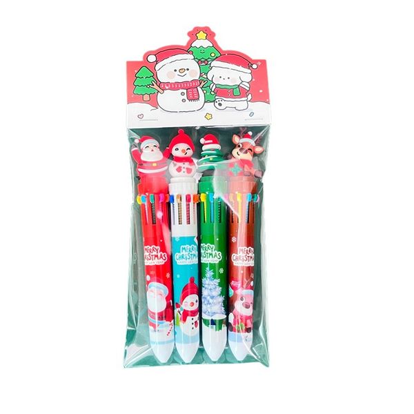 16-Pack Christmas Ballpoint Pens, Festive Holiday Designs