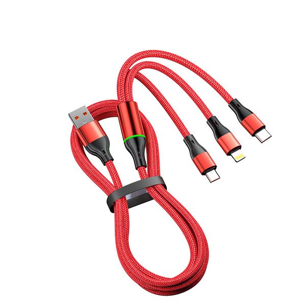 3 in 1 100W Fast Charging Cable Compatible with Huawei Apple Android