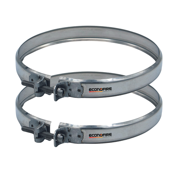 ECONOFIRE Clamps 130mm Diameter - Set Of 2