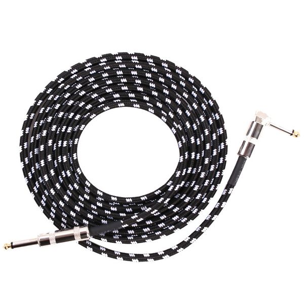 Guitar Noise Reduction Instrument Cable with 1/4" Elbow Jack (6 Meter)
