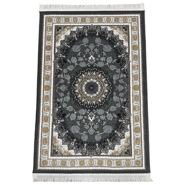 Traditional Persian Design GreyBeige Machine Made Rug - 150 x 100 cm