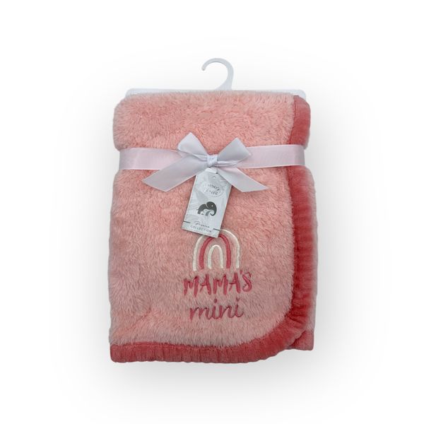 Mothers Choice Super Soft Coral Fleece and Binding Blanket - Rainbow
