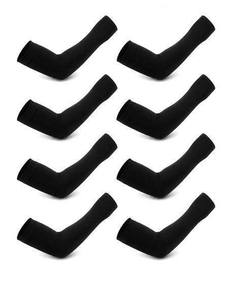10 Pair UV Protection Cooling Arm Sleeves Black