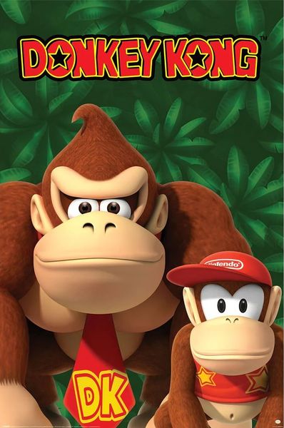Nintendo (Donkey Kong And Diddy Kong) Poster