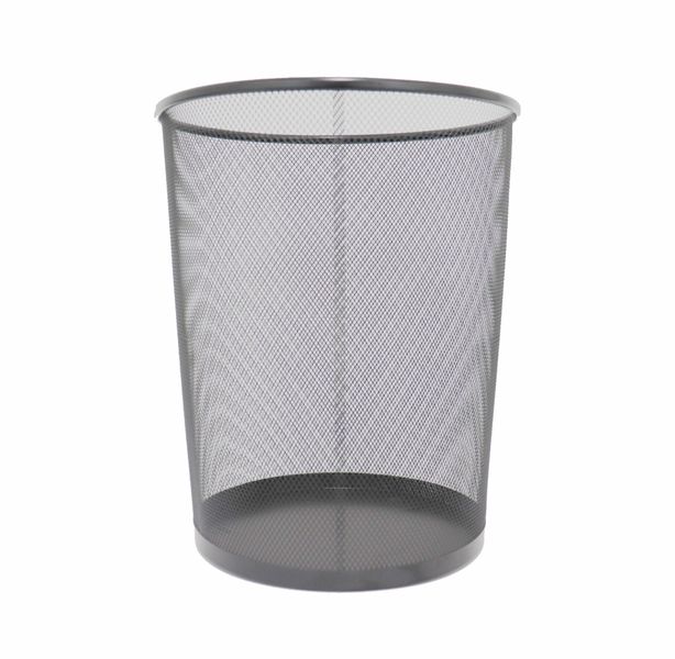 Parrot Products Mesh Cylindrical Open-Top Waste Paper Bin 19L