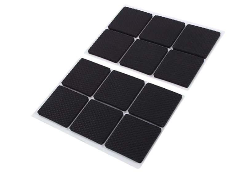 Non Slip Furniture Pads, Square Self Adhesive Rubber Floor Protectors