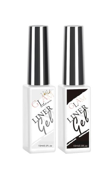 GLAM by RealEmpress - Black &amp; White Liner Gel For Nail Art