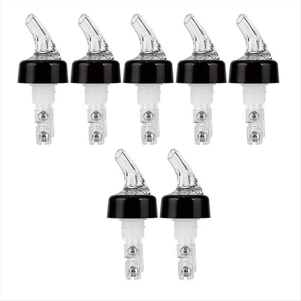 7Pc 30Ml Plastic Liquor Pourer Olive Oil Wine Bottle Pour Spout Plug