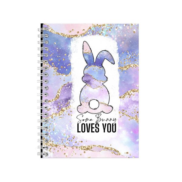 Marble Glitter Bunny Spring Notebook Animal Gift Idea A4 Notepad Pad 78