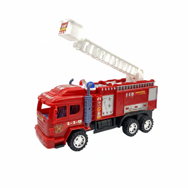 14-Inch Toy Fire Truck with Realistic Details - Safe for Kids