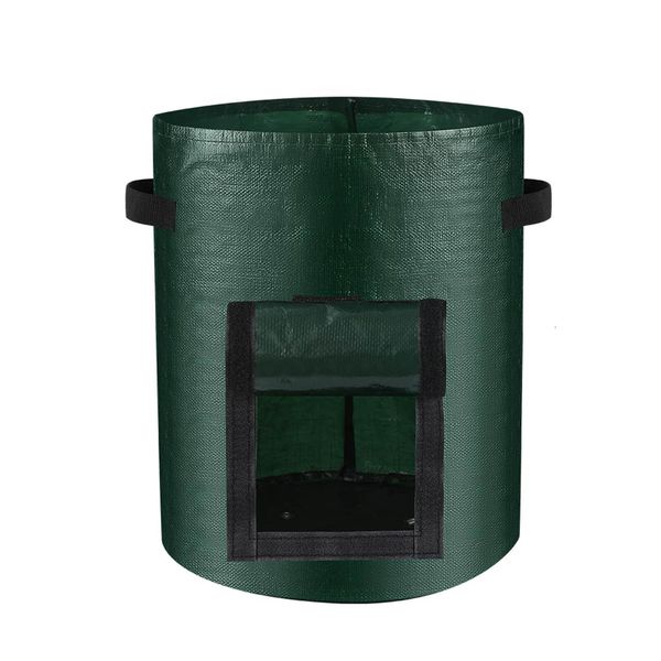 10 Gallon Potato Grow Bags,PE Fabric Pots with Flap and Handles 3 Pack