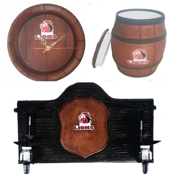 Lions Rugby Ultimate Supporters Combo, Ice Bucket, 2 Optic Liquor and Clock